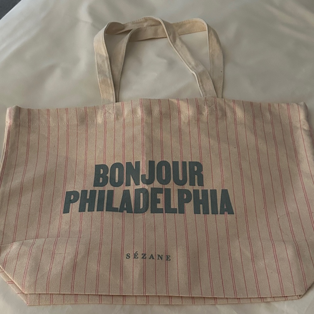 Sézane Bonjour Philadelphia Tote Bag